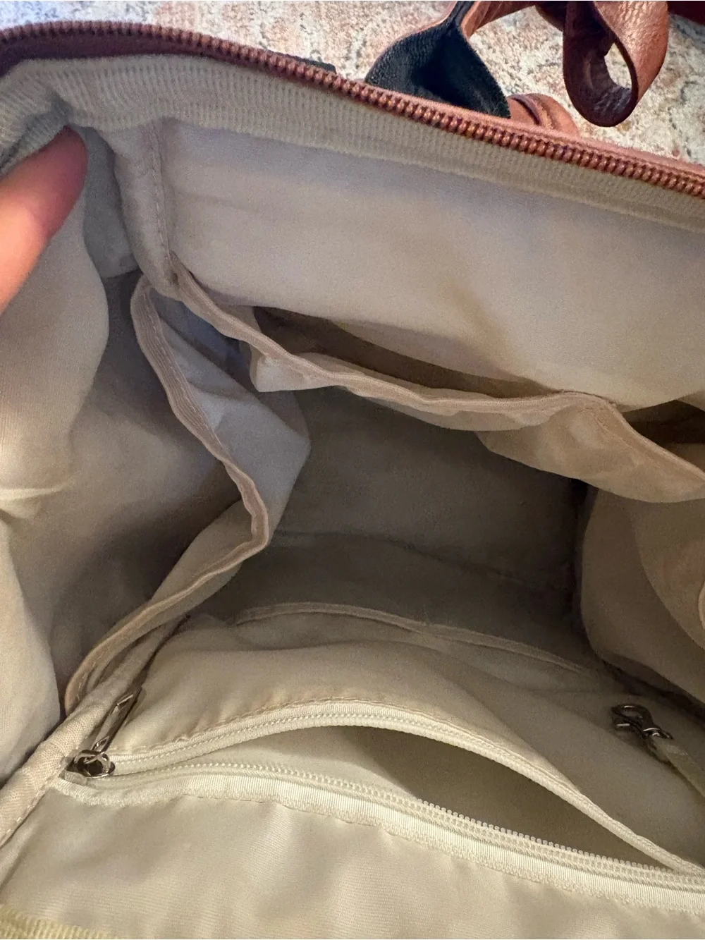 Faux Leather Diaper Bag